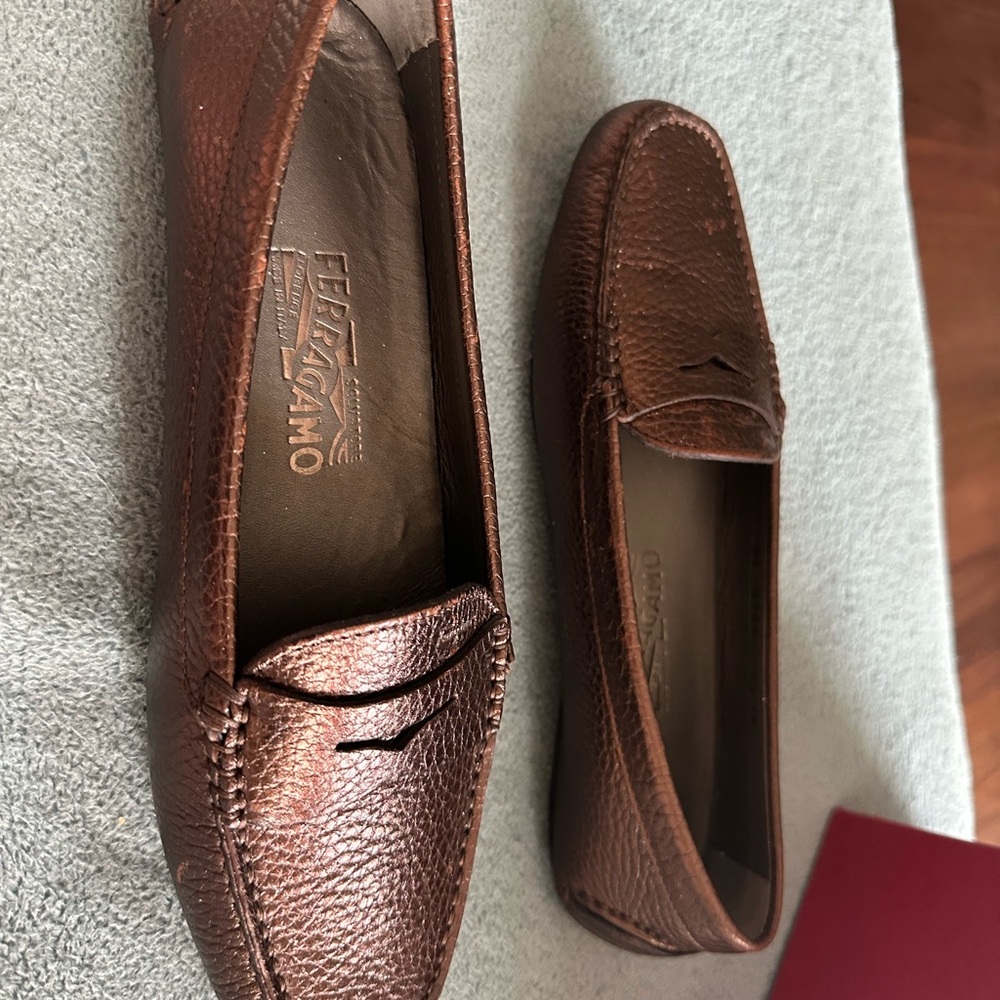 Salvatore Ferragamo Women’s Brown Loafers - Picture 5 of 7